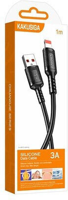 Kakusiga Regular USB-A la Cablu Lightning Negru 1m (KSC-984-L-BK)