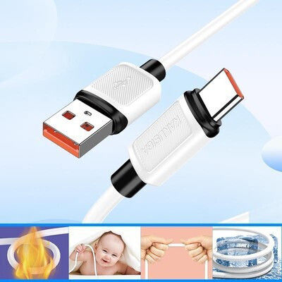 Kakusiga USB 2.0 Cable USB-C male - USB-A White 1m (KSC-998-C-WH)