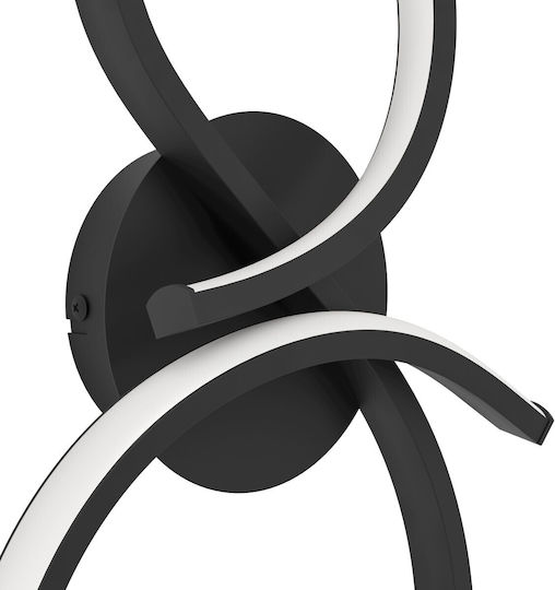 Eglo Serpins Modern Wall Lamp Black 20.5x40cm