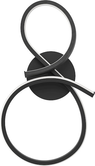 Eglo Serpins Modern Wall Lamp Black 20.5x40cm