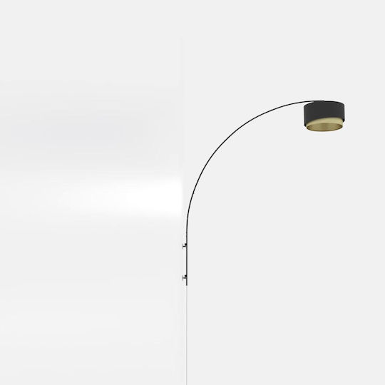 Eglo Lampa De Perete Modernă Cu Bază De Bec E27 Neagră 45x183x189cm