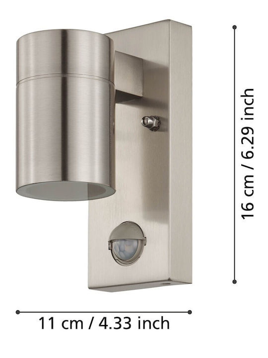 Eglo Riga Wandmontiertes Außen-Spotlight GU10 IP44 6.5x16.5εκ.