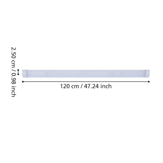 Eglo Commercial Linear Ceiling Light L124.5xD7.5xH2.5cm