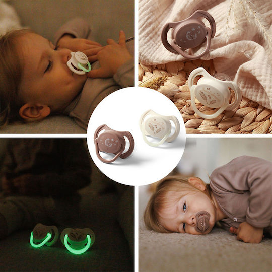 Babyono Silicone Night Pacifiers for 18+ Months 2 Pieces