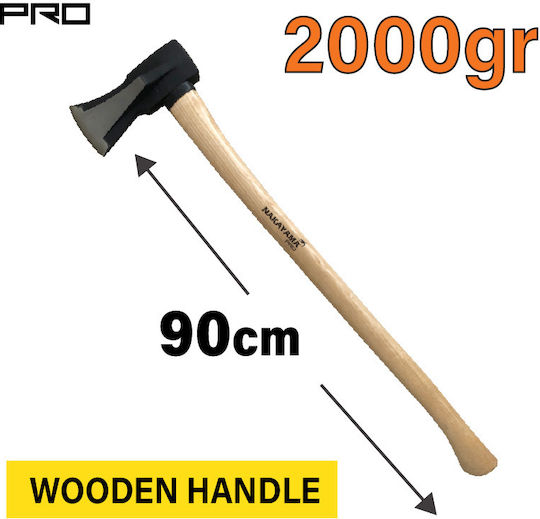 Nakayama Pro Ssf560 Τσεκούρι Σχισίματος Μήκους 90cm και Βάρους 2kg με Ξύλινη Λαβή