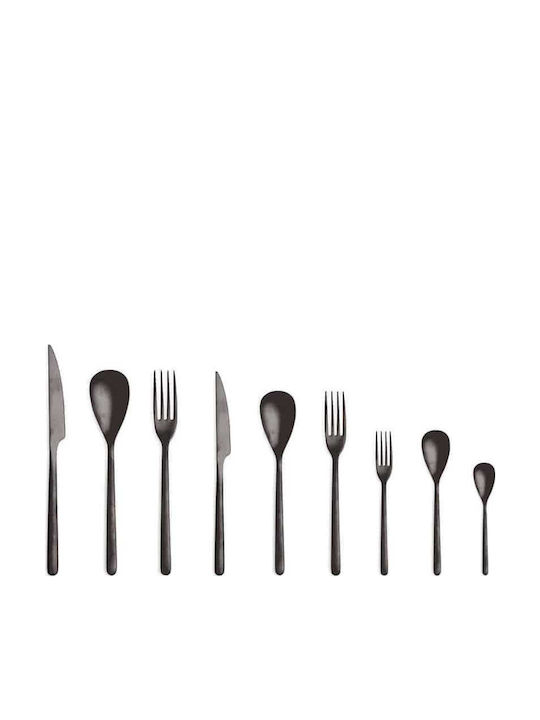 Comas Gabel-Set Obst/Dessert Edelstahl Schwarz 14.5cm 12Stück Comas Gabel-Set Obst/Dessert Edelstahl Schwarz 14.5cm 12Stück