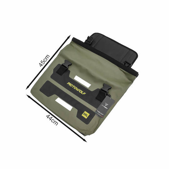 Motowolf Motorcycle Saddle Bags Set 60lt In Green Color