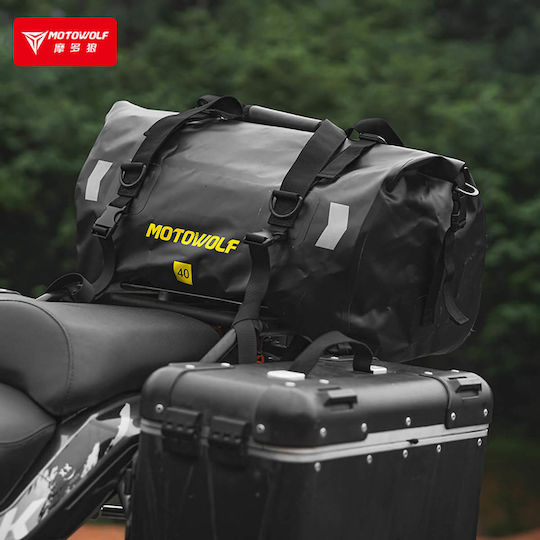 Motowolf MDL0717 Σάκος Ουράς Μοτοσυκλέτας Αδιάβροχος 90lt Grey Camouflage