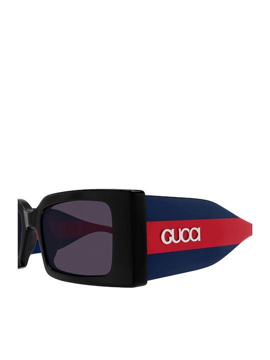 Gucci Unisex Sonnenbrille mit Schwarz Kunststoff Gestell und Schwarz Linse GG1860S 004