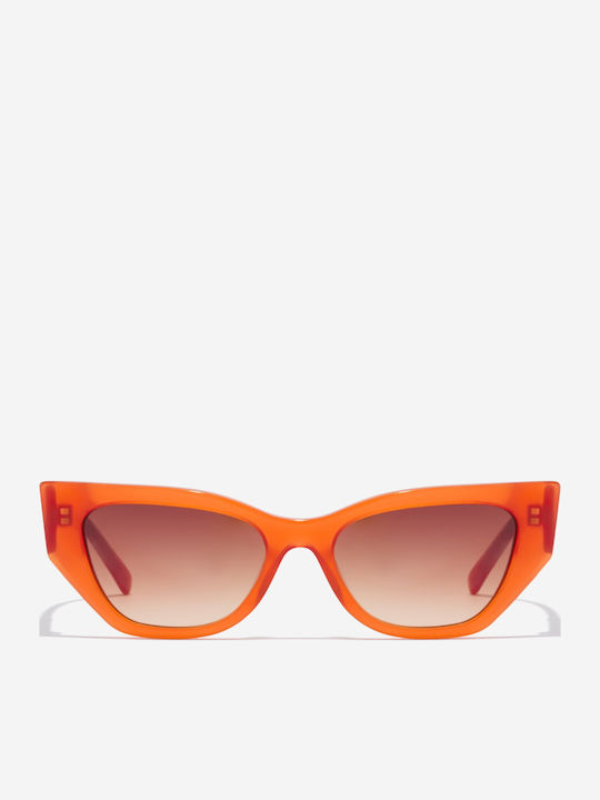 Hawkers Manhattan Women's Sunglasses with Orange Plastic Frame and Orange Gradient Lens HMHA22OWX0