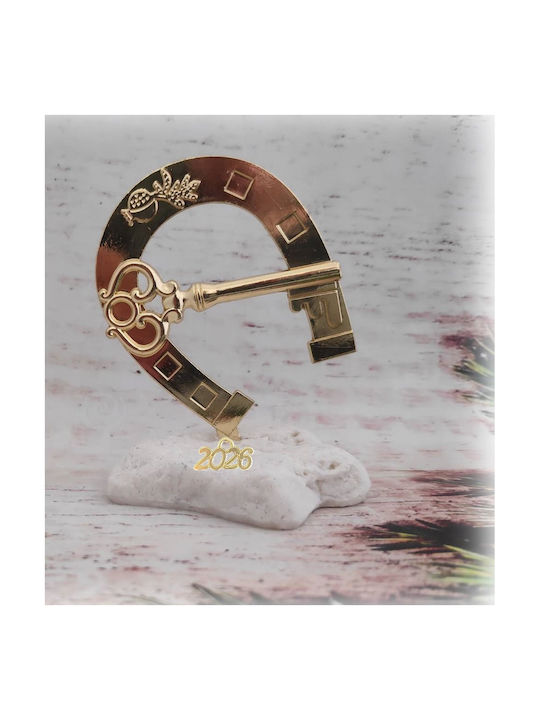 Tatu Moyo Handmade Tabletop Lucky Charm Horseshoe Gold made of Stone 2026 9cm 1pcs Tatu Moyo Handmade Tabletop Lucky Charm Horseshoe Gold made of Stone 2026 9cm 1pcs
