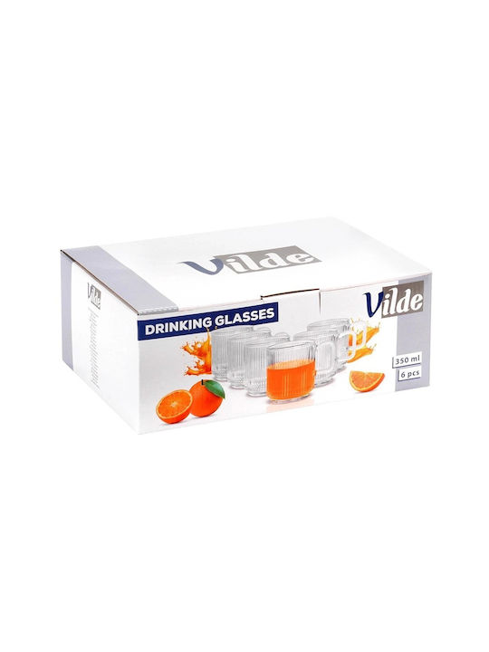Vilde Set of Glasses Water made of Glass 350ml 6pcs