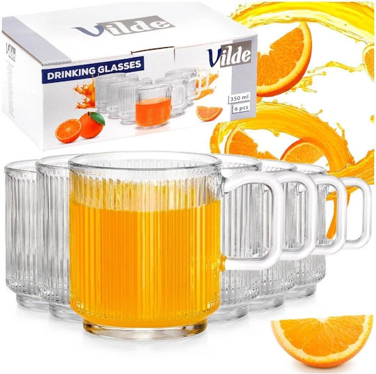 Vilde Set of Glasses Water made of Glass 350ml 6pcs