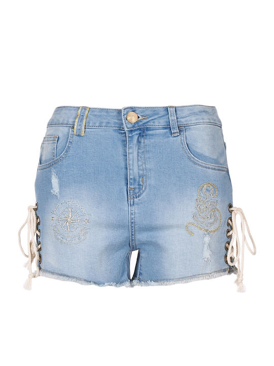 Dreoj Women's Jean Shorts Blue
