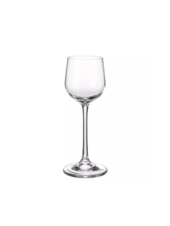 Crystal Bohemia Set of Glasses Liqueur/Ouzo / Shooters made of Crystal Stemmed 6pcs
