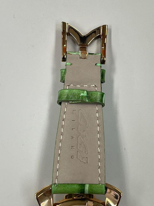 Gaga Milano Women's Watch with Green Leather Strap