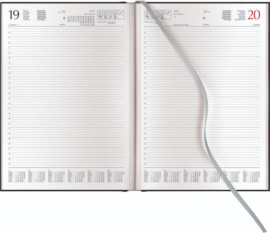 Θεοφύλακτος Ημερήσιο Planner Kashmir 2026 Μπλε 21x29.7εκ.