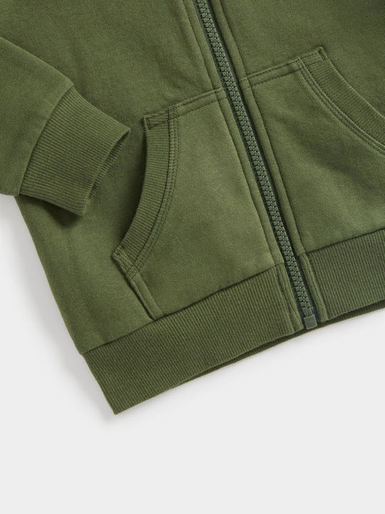Kids Cardigan with Hood Khaki