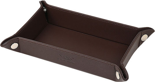 Vnc Exclusive New Leather Desk Tray Brown