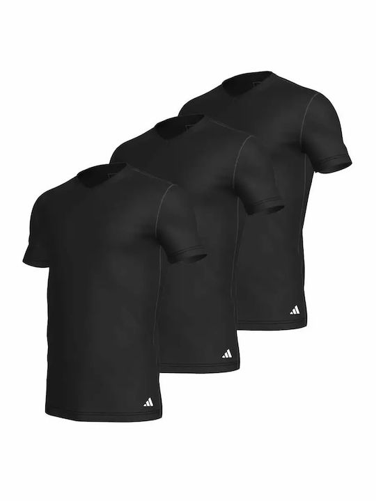 Logo Ανδρικές Φανέλες Μαύρο 3Pack
