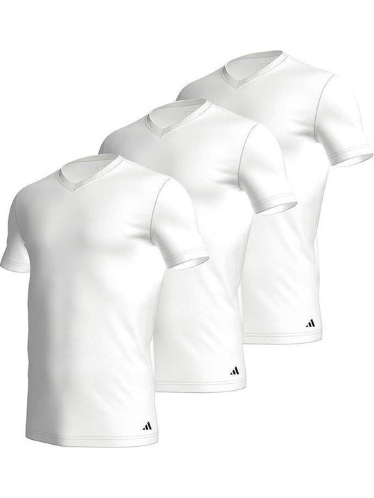 Logo Tricouri de Corp pentru Bărbați Albe 3Pack