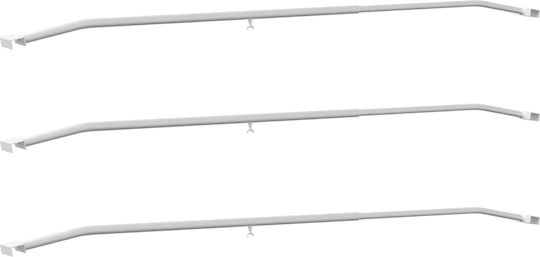 Vidaxl Passende Flache Teppichbefestigungen 3 Stück Silber 130-210 cm