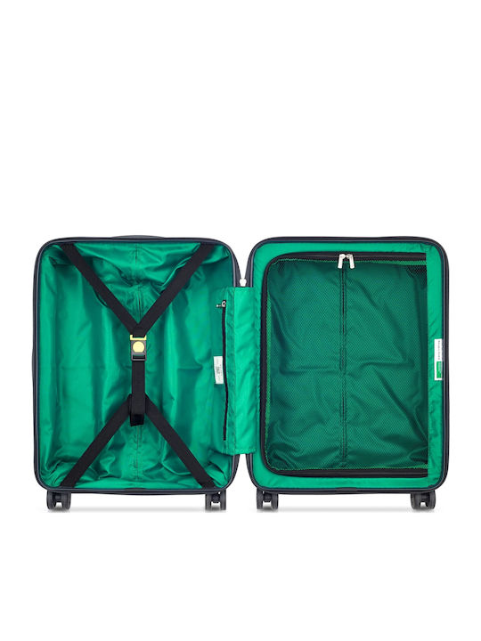 Delsey Paris X Benetton Cabin Travel Suitcase Hard Green with 4 Wheels Height 55cm