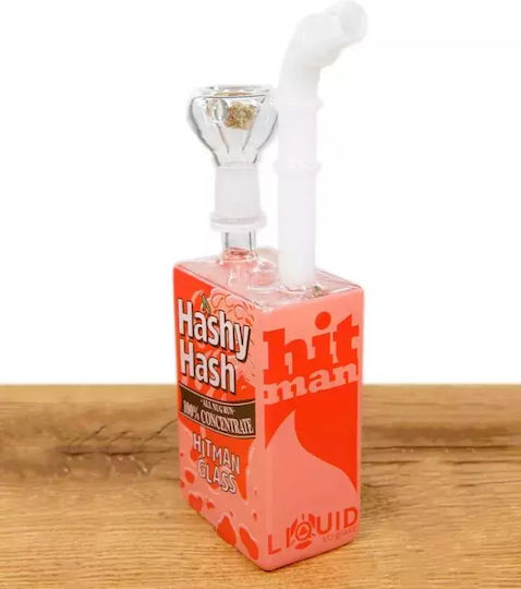 Bong Hashy Hash Juice Glas 19cm Rosa