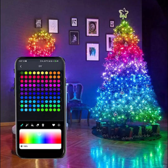200 Smart Λαμπάκια LED 24μ. RGB σε Σειρά