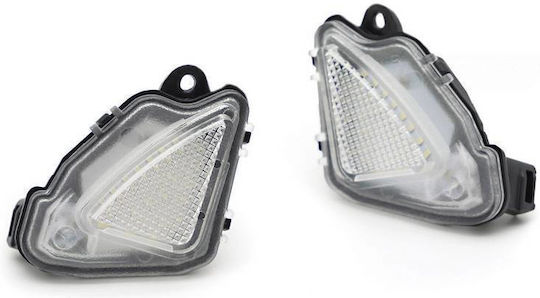 Mirror Light Skoda Octavia 2017-2020 Superb 2015-2023 Karoq 2017+ Kodiaq 2016+ VW T-Roc 2018+ SMD Led 6000K White 2 Pieces Skoda Volkswagen Carner