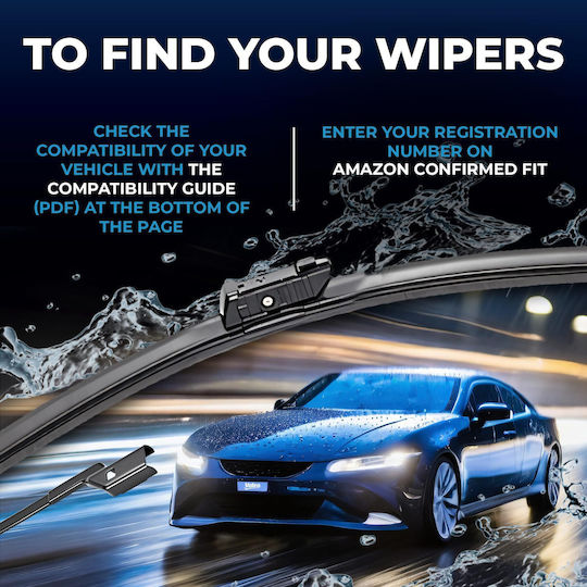 Valeo Silencio X.trm x2 Front Set Car Wiper Blades 600mm/450mm for Alfa Romeo Giulietta