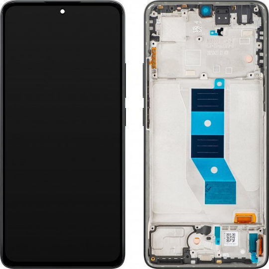 Xiaomi Οθόνη με Μηχανισμό Αφής και Πλαίσιο για Poco M7 Pro (Μαύρο)