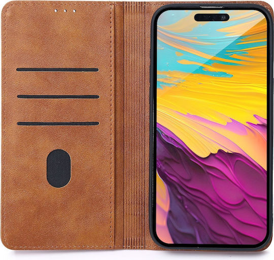 TelForceOne Smart Seam Back Cover Silicone / Synthetic Leather Brown (iPhone 17 Pro Max)