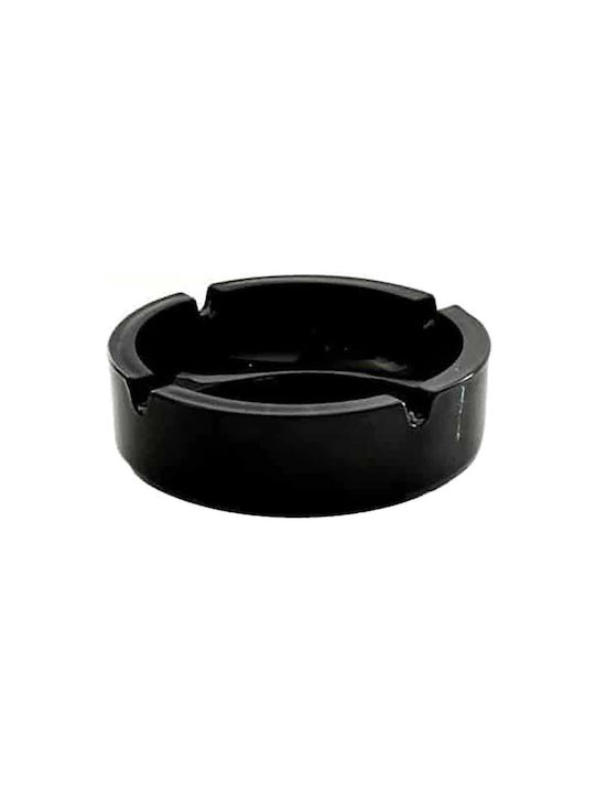 Σταχτοδοχειό Γυάλινο Στρόγγυλο Selena Black 14εκ 60806/cf08 24τμχ