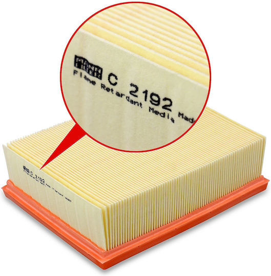 Mann Filter Filtru de Aer Auto pentru Citroen Xsara / Xsara Picasso Peugeot 206