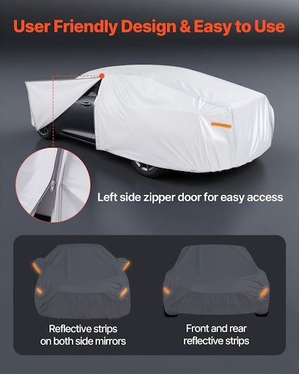 Vevor Covers 515x245x115cm Waterproof for Sedan Secured with Straps