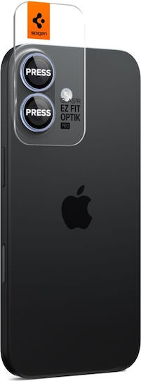 Spigen Optik Pro EZ Fit Camera Protection Tempered Glass Blue for the Iphone 16 / 16 Plus / 17