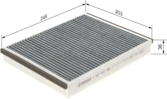 Bosch Activated Carbon Cabin Filter Ford C-Max / Focus / Transit Connect Volvo V40