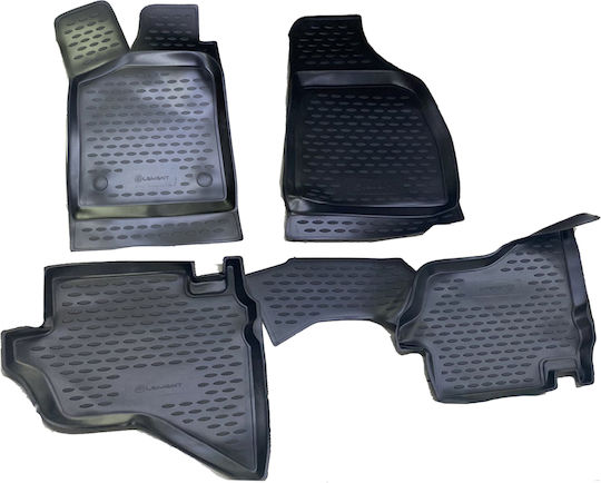 Novline Set Covorașe Față și Spate Tip Tavă 4buc din TPE pentru Ford Vânător 2007-2011 Negre