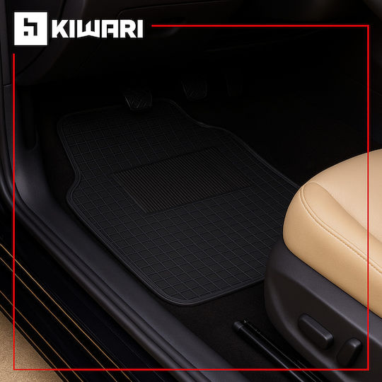 Set 4 Covorașe Auto Kiwari Strong Universal Negru