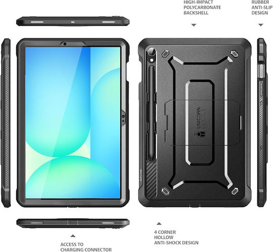 Supcase Unicorn Beetle Pro Flip Cover Μαύρη (Galaxy Tab S10 FE+ Plus 13.1 X620/X626B)