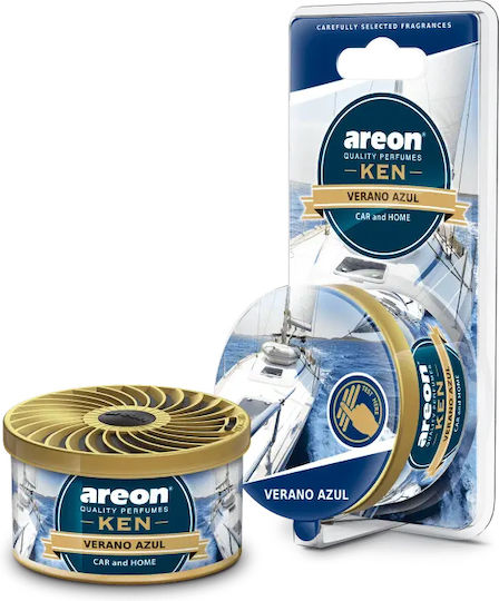 Areon Car Air Freshener Can Console/Dashboard Ken Blister Verano Azul 35gr