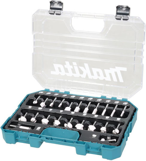 Makita Set of 22 Bits and Routers 6mm Universal