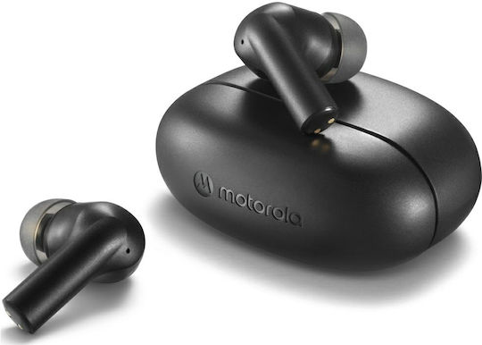 Motorola Moto Buds 500 ANC Bluetooth Handsfree Ακουστικά με Αντοχή στον Ιδρώτα και Θήκη Φόρτισης Moonless Night