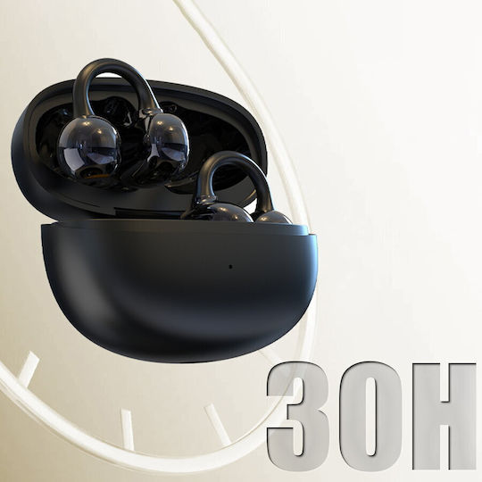 Dudao U20 Open Ear Bluetooth Handsfree Ακουστικά με Θήκη Φόρτισης Μαύρα
