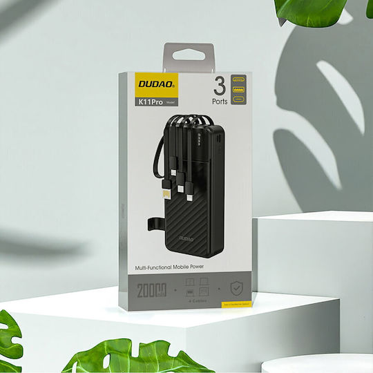 Dudao K11 Pro Power Bank 20000mAh 10W with USB-A Port Black