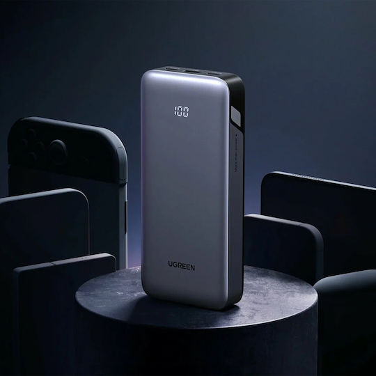 Ugreen PB535 Power Bank 10000mAh 30W με Θύρα USB-A και 2 Θύρες USB-C Power Delivery Γκρι