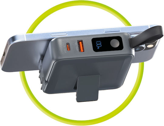 Mobile Origin PBT-03L-GRY MagSafe Power Bank 10000mAh 20W με Θύρα USB-A και Θύρα USB-C Power Delivery Γκρι