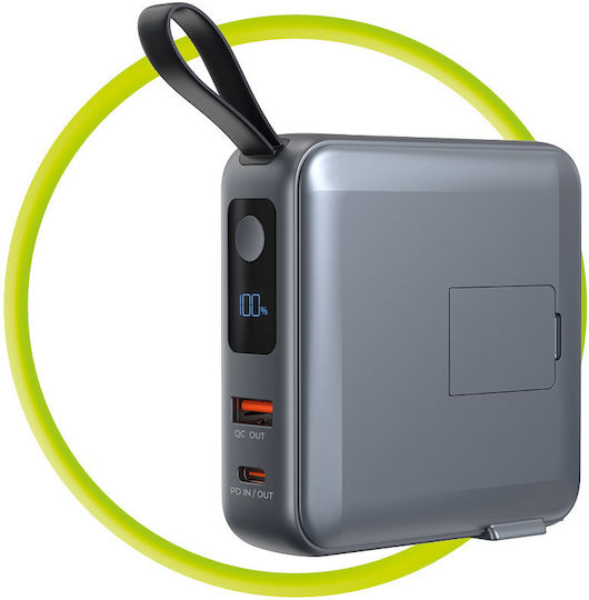 Mobile Origin PBT-03L-GRY MagSafe Power Bank 10000mAh 20W με Θύρα USB-A και Θύρα USB-C Power Delivery Γκρι