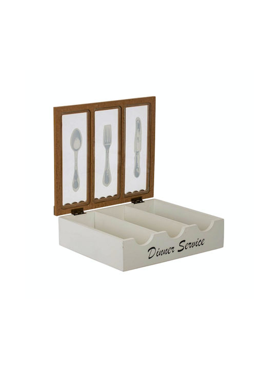 Uncle George Drawer Dividers Wooden in White Colour 23x26x7cm
